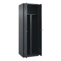 C+P PSA Doppel-Spind Classic PLUS, 2 Abteile, HxBxT 1.850 x 600 x 500 mm, anthrazitgrau, anthrazitgrau, für Vorhängeschloss