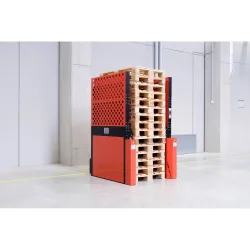 Hagenauer+Denk Palettenmagazin PalServer Universal, 15 Paletten, BxL 1000 x 1200 mm, blutorange