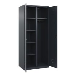 C+P Wäsche-, Garderobenspind Classic PLUS, 2 Abteile, HxBxT 1.850 x 800 x 500 mm, anthrazitgrau, anthrazitgrau, Zylinderschloss