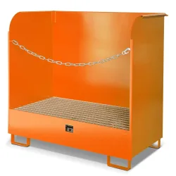 Bauer® Gefahrstoff-Depot für den Innenbereich, Spritzschutzwände, lackiert, gelborange