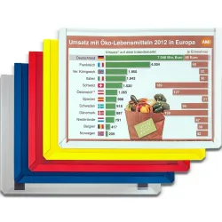 Magnet-Sichttaschen, DIN A6 quer, rot, 10 Stück