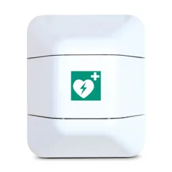 Aufbewahrungsschrank für Defibrillatoren, weiss