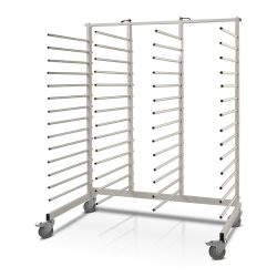 Tragarmwagen Cira, einseitig, 14 Fächer, Fachtiefe 650 mm, Mittelstreben seitlich verstellbar Kongamek
