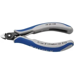 Knipex 79 02 120 Elektronik- u. Feinmechanik Seitenschneider mit Facette 120 mm