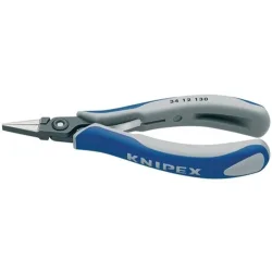 Knipex 34 12 130 Elektronik- u. Feinmechanik Flachzange Gerade Chrom-Vanadium Kugellagerstahl 135 mm