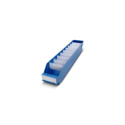 STEMO Regalkästen mit Sichtöffnung, BxT 90 x 500 mm, blau