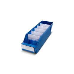 STEMO Regalkästen mit Sichtöffnung, BxT 90 x 300 mm, blau