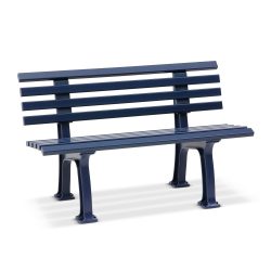 Gartenbank, 2-Sitzer, L 1200 mm, blau