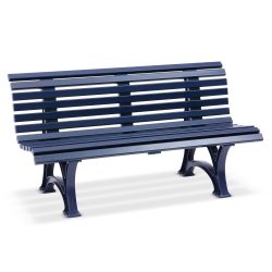 Parkbank, 3-Sitzer, L 1500 mm, blau