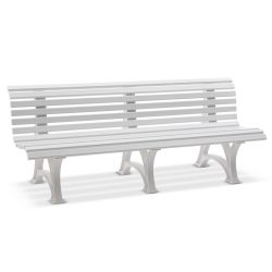 Parkbank, 4-Sitzer, L 2000 mm, weiss