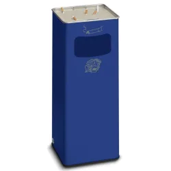 VAR® Ascher-Abfall-Kombination, Standmodell, 31,7 Liter, enzianblau