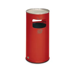 VAR® Ascher-Abfall-Kombination, Standmodell, 37,4 Liter, feuerrot