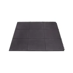 Arbeitsplatzmatte, Industriematte Yoga Solid Oil, schwarz, geschlossene Oberfläche Miltex