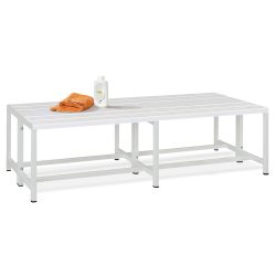 PAVOY Umkleidesitzbank, 2-seitig, Länge 1.500 mm, ohne Schuhrost, reinweiss