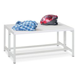 PAVOY Umkleidesitzbank, 2-seitig, Länge 1.000 mm, ohne Schuhrost, reinweiss