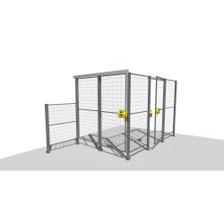 TROAX® Maschinen-Schutzgitter Profi, für Maschinenschutz, HxB 2.050 x 300 mm
