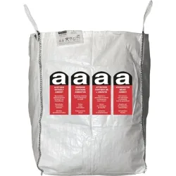 ASUP Transportsack Big Bag, mit Einfüllschürze, Tragkraft 1000 kg, HxBxL 1100 mm x 900 mm x 900 mm, weiss, für Asbest