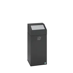 VAR® Wertstoffsammler WSG 55E, für den Innenbereich, selbstlöschend, Inhalt 60 Liter, eisenglimmer, lichtgrau