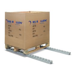 BS ROLLEN Paletten-Rollenschiene aus verzinktem Stahlblech, TK pro Rolle 150 kg, Teilung 78 mm