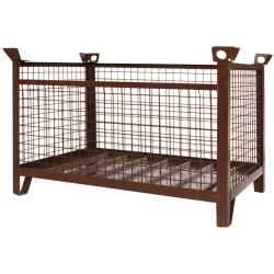 Eichinger® Industrie-Gitterbox-Stapelpalette, 1500 kg, LxBxH 1200x800x750 mm, schokoladenbraun