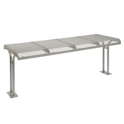 Drahtgitter-Tisch Ergolax, HxBxT 780 x 1.958 x 780 mm, mit Flanschbefestigung, rubinrot