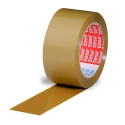 Packband tesa, PVC, 65 µ, BxL 50 mm x 66 lfm, leise, braun, 36 Stk/VE