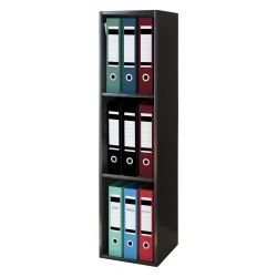 VCM - Holz Büro Stand Regal Bücher Ordner Aktenregal Ordnerregal Bücherregal Offas 3f, One Size, Schwarz