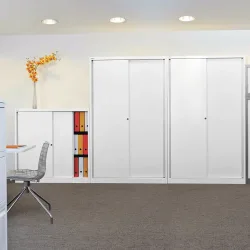 BISLEY Schiebetürschrank Premium, HxBxT 1.181 x 1.200 x 430 mm, lichtgrau