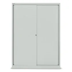 BISLEY Schiebetürschrank Premium, HxBxT 1.637 x 1.200 x 430 mm, weiss