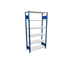 SCHULTE Fachbodenregal enzianblau/lichtgrau mit 6 Stahlblechböden, Fachlast 150 kg, HxBxT 2.000 x 1.060 x 436 mm