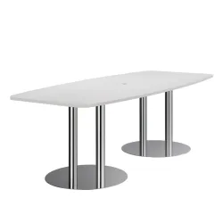 Schreibtisch Office Grau Holz 220 cm - Material: Holzwerkstoff - Schreibtisch