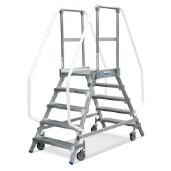 KRAUSE® STABILO Podesttreppe, 2-seitig, verfahrbar, Standhöhe 1,20 m