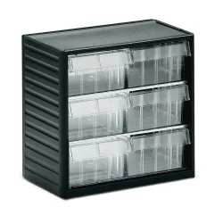 Treston Kleinteilemagazin 297-3 , inklusive 6 glasklaren Schubladen L-07, BxTxH 310x180x290 mm