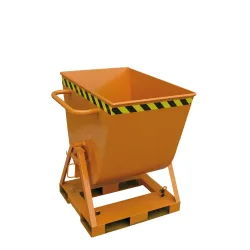 Eichinger® Kippmulde 2-seitig kippbar, von 4 Seiten anfahrbar, 500 kg, 300 Liter reinorange