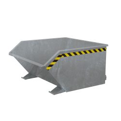 Eichinger® Späne-Kippbehälter mit Siebeinsatz und Ablasshahn, 1000 kg, 150 Liter, feuerverzinkt