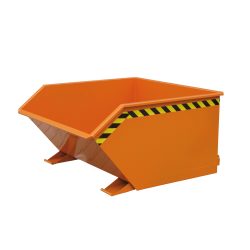 Eichinger® Späne-Kippbehälter mit Siebeinsatz und Ablasshahn, 1500 kg, 1000 Liter, reinorange