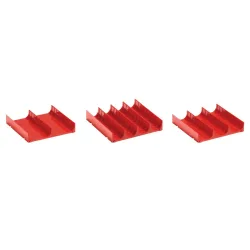 Schubladeneinteilung, Muldenteil 150 x 150 mm (9 x 9 E), VE = 6 Stk, 2 Mulden Ø 70 mm LISTA