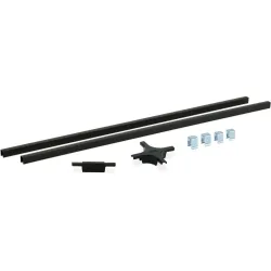 Verbindungsschiene lang für PE-Flächenschschutzsysteme, Polyethylen (HDPE) schwarz, B 1140 x T 15 x H 15 mm