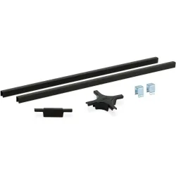 Verbindungsschiene kurz für PE-Flächenschschutzsysteme, Polyethylen (HDPE) schwarz, B 1140 x T 15 x H 15 mm