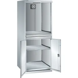 LISTA Computerschrank 36x36E, (BxTxH) 717x725x1625mm, D / Schuko, lichtgrau