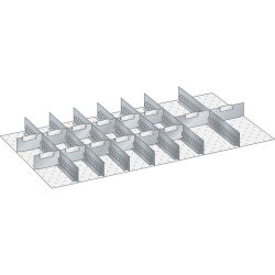 LISTA Set Schlitzwände und Trennbleche 54x27E, (BxT) 918x459mm, 7 Schlitzwände, 14 Trennbleche, für Fronthöhe 50mm
