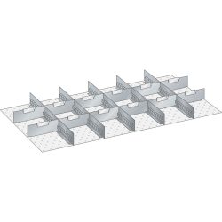 LISTA Set Schlitzwände und Trennbleche 54x27E, (BxT) 918x459mm, 5 Schlitzwände, 12 Trennbleche, für Fronthöhe 200mm