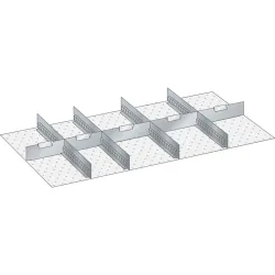 LISTA Set Schlitzwände und Trennbleche 54x27E, (BxT) 918x459mm, 4 Schlitzwände, 5 Trennbleche, für Fronthöhe 250mm