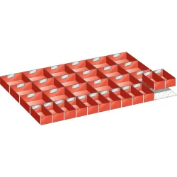 Kunststoffeinsatzkasten, für Schrankmaße 1023 x 725 mm, für Schubladenhöhe 75 mm LISTA