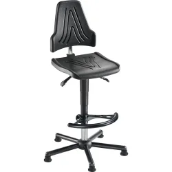 meychair Arbeitsdrehstuhl Workster Komplex XXL ESD, PU-Schaum, Bodengleiter, Fussstütze