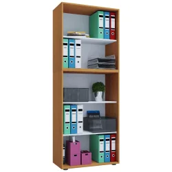 VCM Büroregal Lona, 5 Fächer, HxBxT 1.780 x 700 x 400 mm, Buche