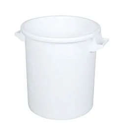 Rundtonne, Ø oben/unten 450/360 mm, Höhe 480 mm, 50 Liter, weiss