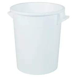 Rundtonne, Ø oben/unten 495/385 mm, Höhe 570 mm, 75 Liter, weiss