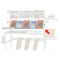 Neigbare Ablage für DAHMEN Packtische Classic und Multiplex, Breite 1.600 mm, anthrazit