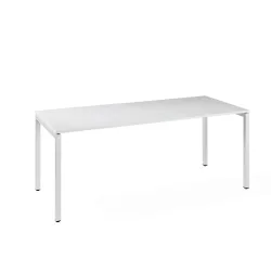 HEMMDAL Büro-Schreibtisch Simplify, 4-Fuss Gestell, BxT 1.800 x 800 mm, weiss